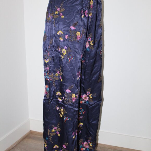 NWT Johnny Was Biya JWLA Misty Easy Pant Embroidery Wide Leg Drawstring Pants - Picture 7 of 9